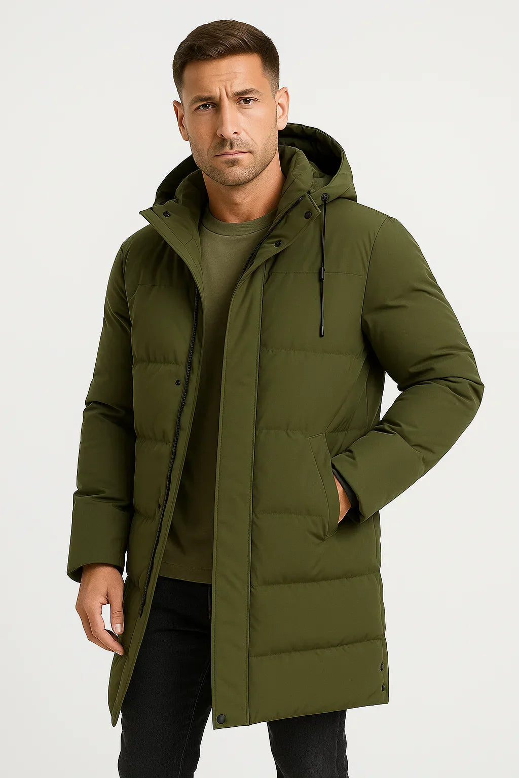 Men’s Waterproof Puffer Jacket – Insulated Winter Coat